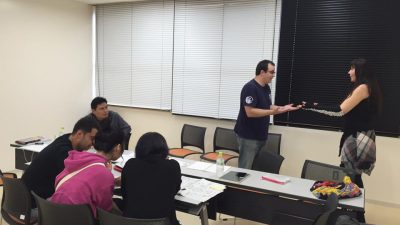 ロールプレイをしながら日本語の会話を練習しました！